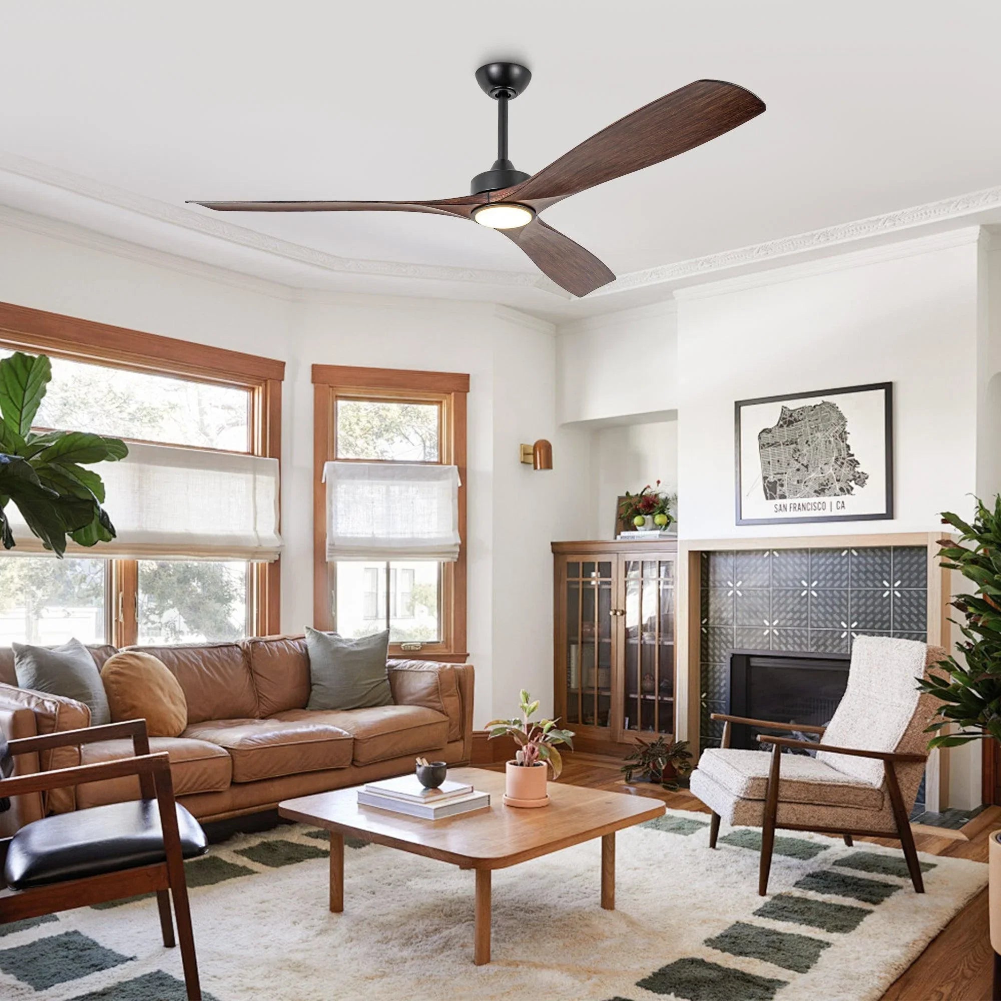 Ventilador de techo Alexi de Ø152 cm con luz LED