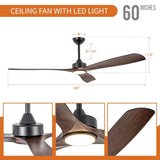 Ventilador de techo Alexi de Ø152 cm con luz LED