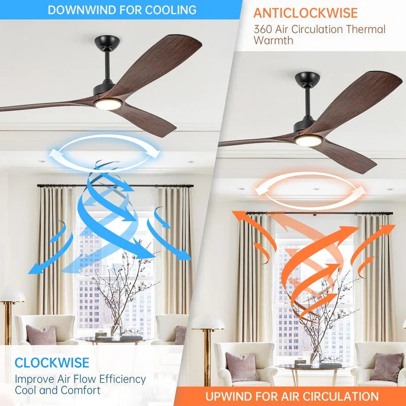 Ventilador de techo Alexi de Ø152 cm con luz LED