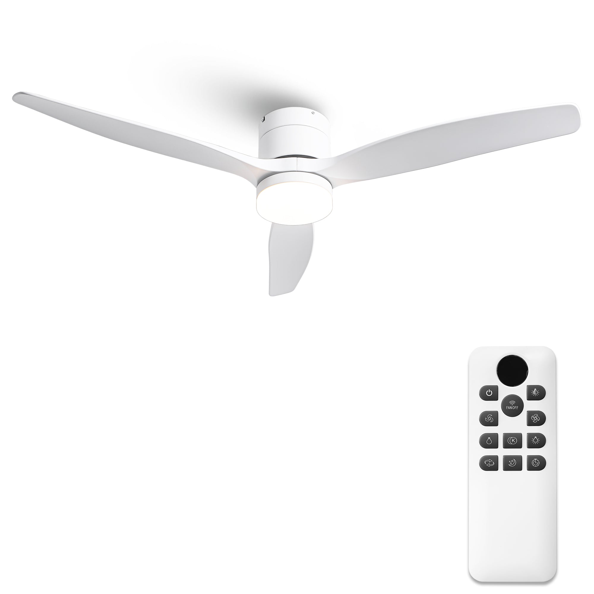 Ventilador de techo silencioso de 30 W Ø132 cm con luz LED