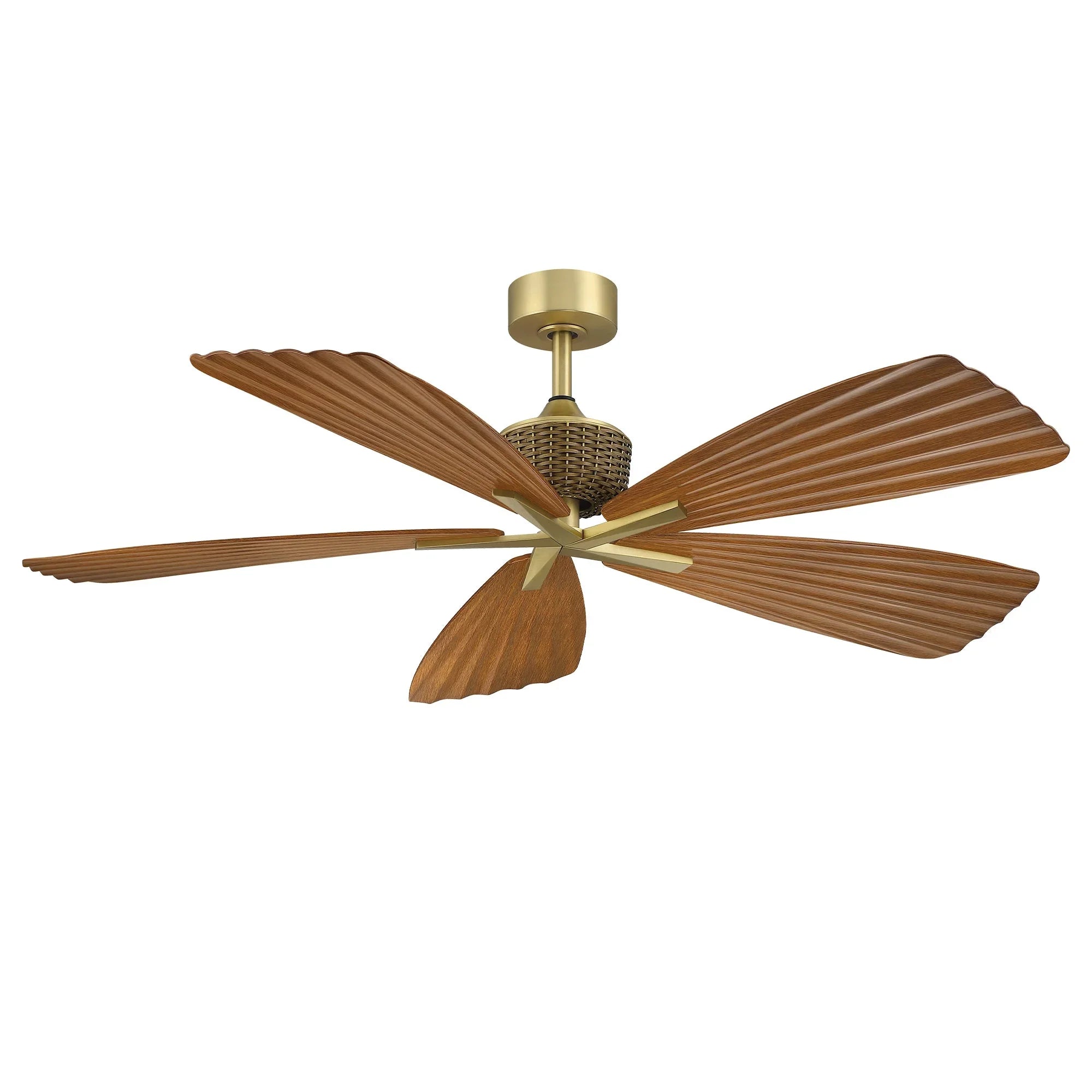 Ventilador de techo Palma de Ø142 cm con aspas escultóricas estilo hoja de palmera