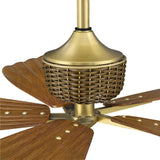 Ventilador de techo Palma de Ø142 cm con aspas escultóricas estilo hoja de palmera