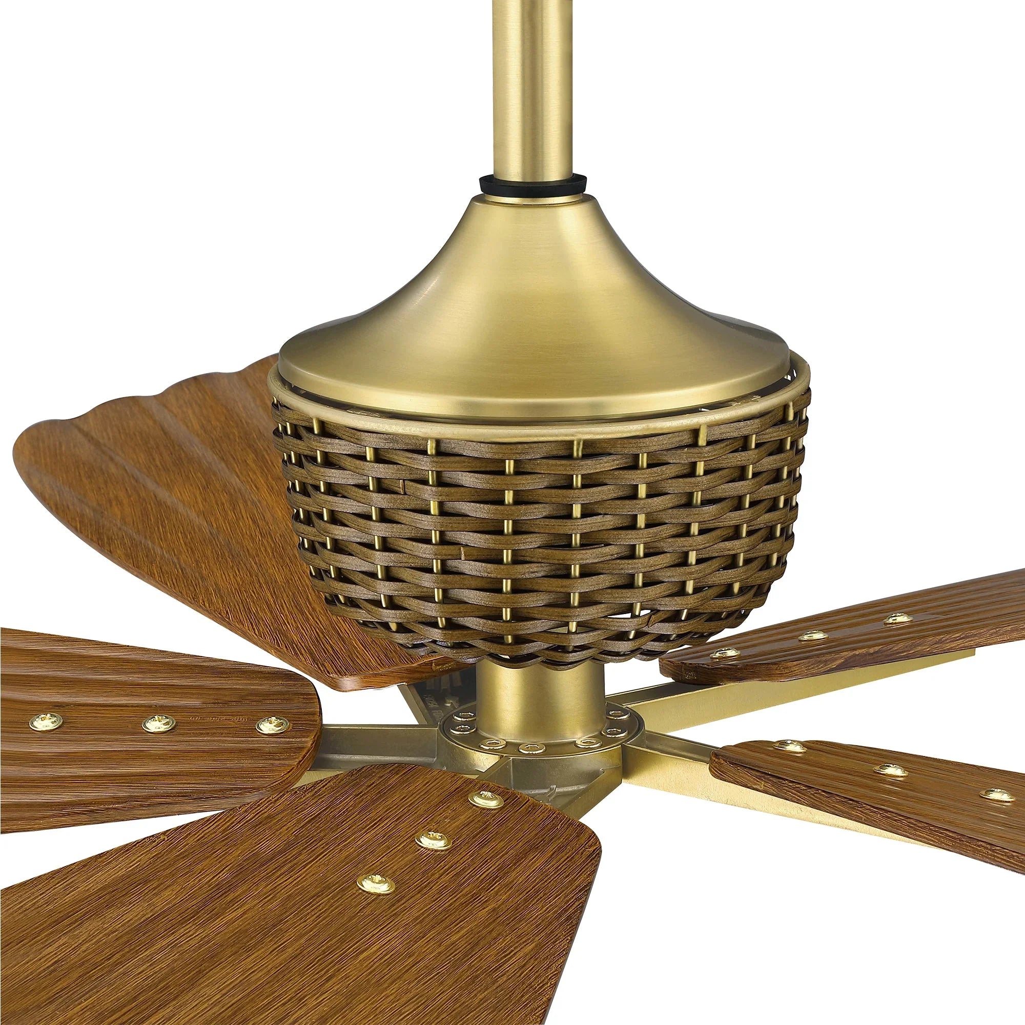 Ventilador de techo Palma de Ø142 cm con aspas escultóricas estilo hoja de palmera