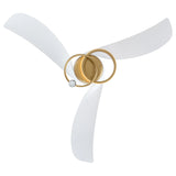 Ventilador de techo silencioso Aurea Oro Vintage Ø132 cm con luz LED