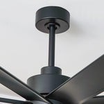 Ventilador de techo inteligente moderno Daugava de Ø183 cm con montaje en varilla y luz LED