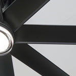 Ventilador de techo inteligente moderno Daugava de Ø183 cm con montaje en varilla y luz LED