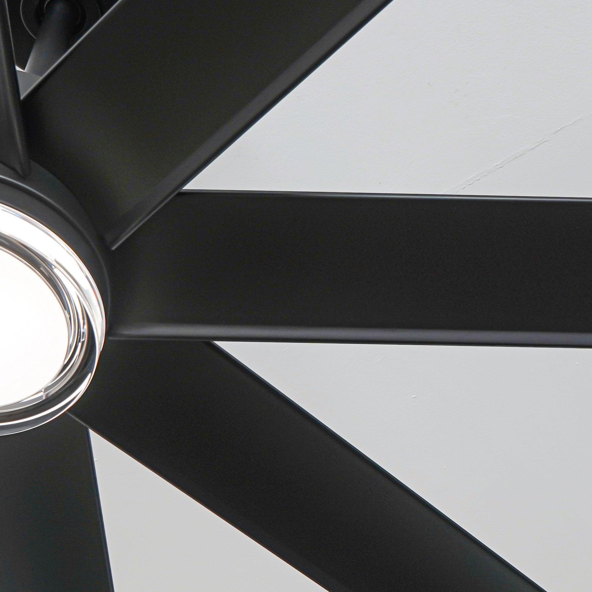 Ventilador de techo inteligente moderno Daugava de Ø183 cm con montaje en varilla y luz LED