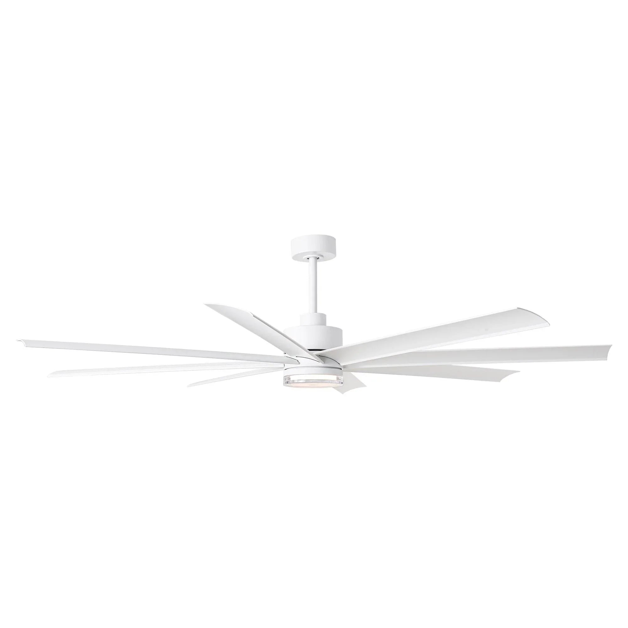 Ventilador de techo inteligente moderno Daugava de Ø183 cm con montaje en varilla y luz LED