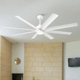 Ventilador de techo inteligente moderno Daugava de Ø183 cm con montaje en varilla y luz LED