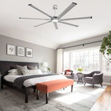 Ventilador de techo HVLS Padus de Ø213 cm / Ø254 cm con luz LED y mando a distancia