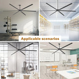 Ventilador de techo industrial HVLS Jupiter de Ø305 cm de aluminio extragrande con mando a distancia