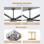 Ventilador de techo industrial HVLS Jupiter de Ø305 cm de aluminio extragrande con mando a distancia