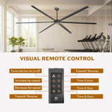 Ventilador de techo industrial HVLS Jupiter de Ø305 cm de aluminio extragrande con mando a distancia