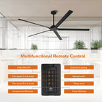 Ventilador de techo Winni totalmente de aluminio de Ø189 cm / Ø213 cm con 5 aspas IPX4 con mando a distancia