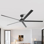Ventilador de techo Winni totalmente de aluminio de Ø189 cm / Ø213 cm con 5 aspas IPX4 con mando a distancia