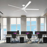 Ventilador de techo Winni totalmente de aluminio de Ø189 cm / Ø213 cm con 5 aspas IPX4 con mando a distancia