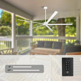 Ventilador de techo Winni totalmente de aluminio de Ø189 cm / Ø213 cm con 5 aspas IPX4 con mando a distancia