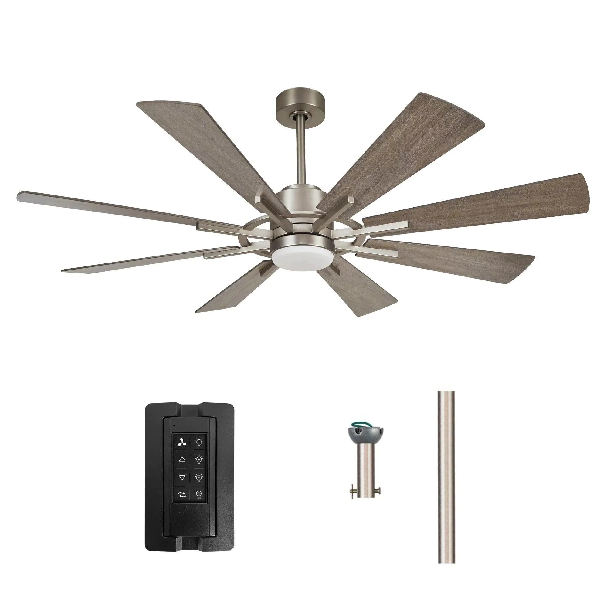 Ventilador de techo Oretha Windmill DC de 152 cm (60") con iluminación LED