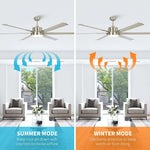 Freda Ø165cm Motor DC Ventilador de techo moderno con luz LED y mando a distancia