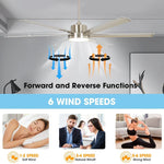 Freda Ø165cm Motor DC Ventilador de techo moderno con luz LED y mando a distancia