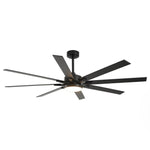 Ventilador de techo moderno Teresa de 165 cm con aspas de doble cara con mando a distancia y luz LED