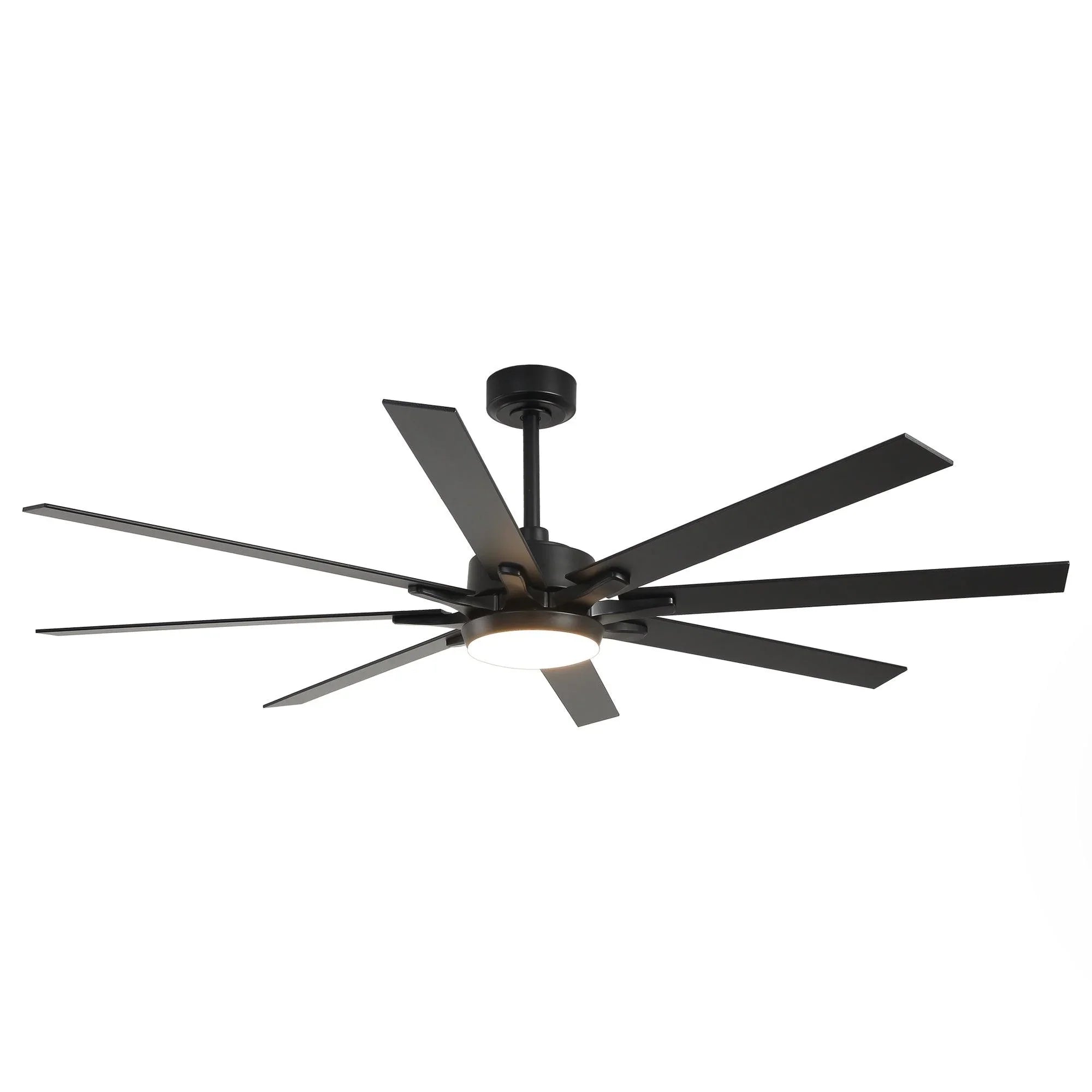 Ventilador de techo moderno Teresa de 165 cm con aspas de doble cara con mando a distancia y luz LED