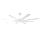 Ventilador de techo moderno Teresa de 165 cm con aspas de doble cara con mando a distancia y luz LED