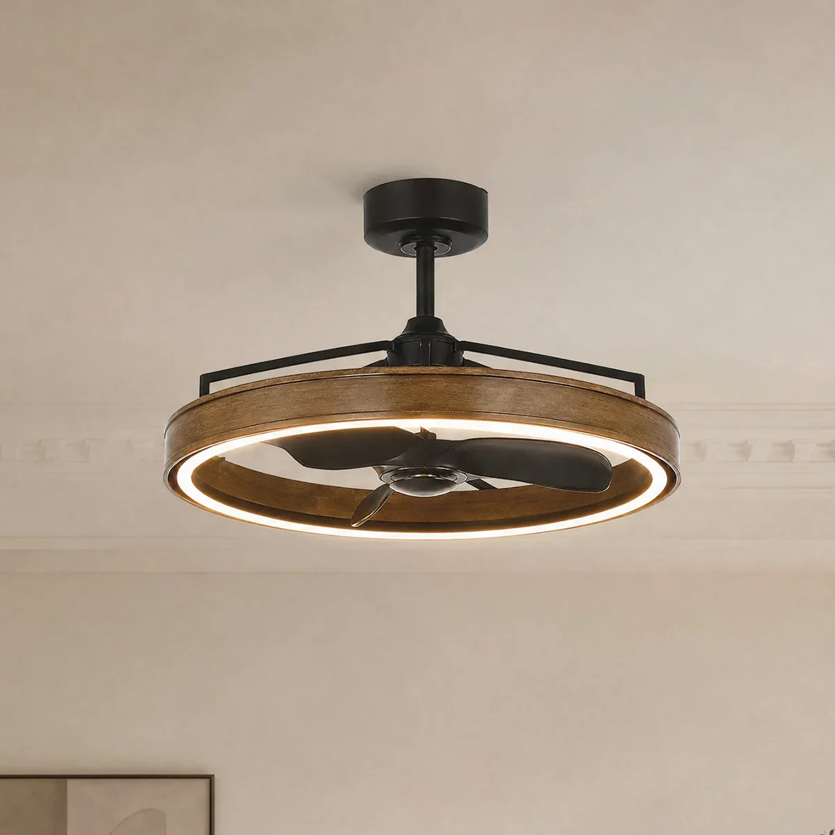 BEXLEY Ceiling Fan Ø69 cm with LED Light and Hidden Blades