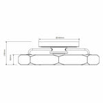 Ventilador de techo silencioso Mavio Ø48 cm con luz LED
