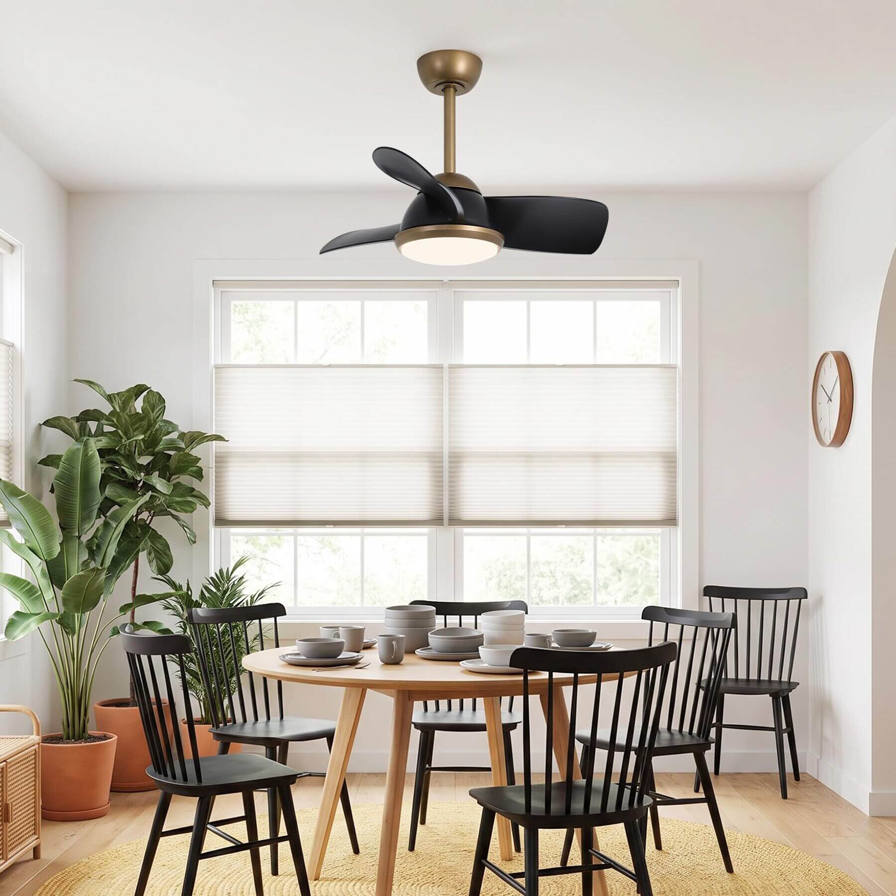 Ventilador de techo silencioso Colla Ø76 cm con luz LED