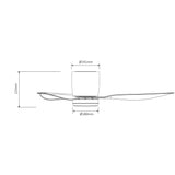 Ventilador de techo Sierra motor DC ultrasilencioso Ø132 cm con luz LED
