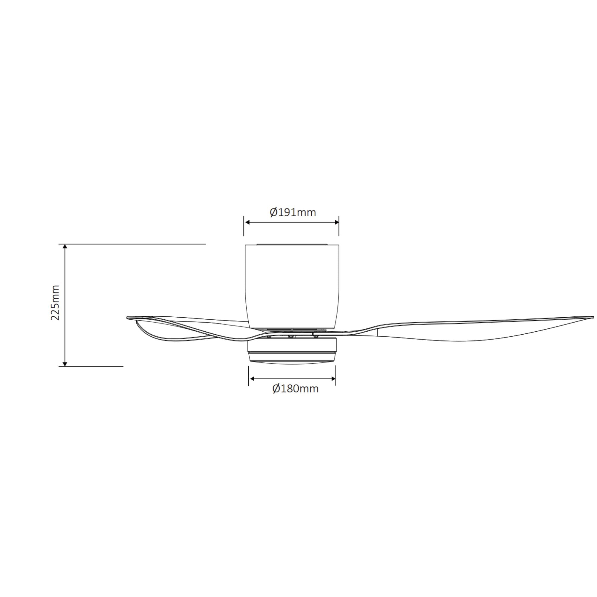 Ventilador de techo Sierra motor DC ultrasilencioso Ø132 cm con luz LED