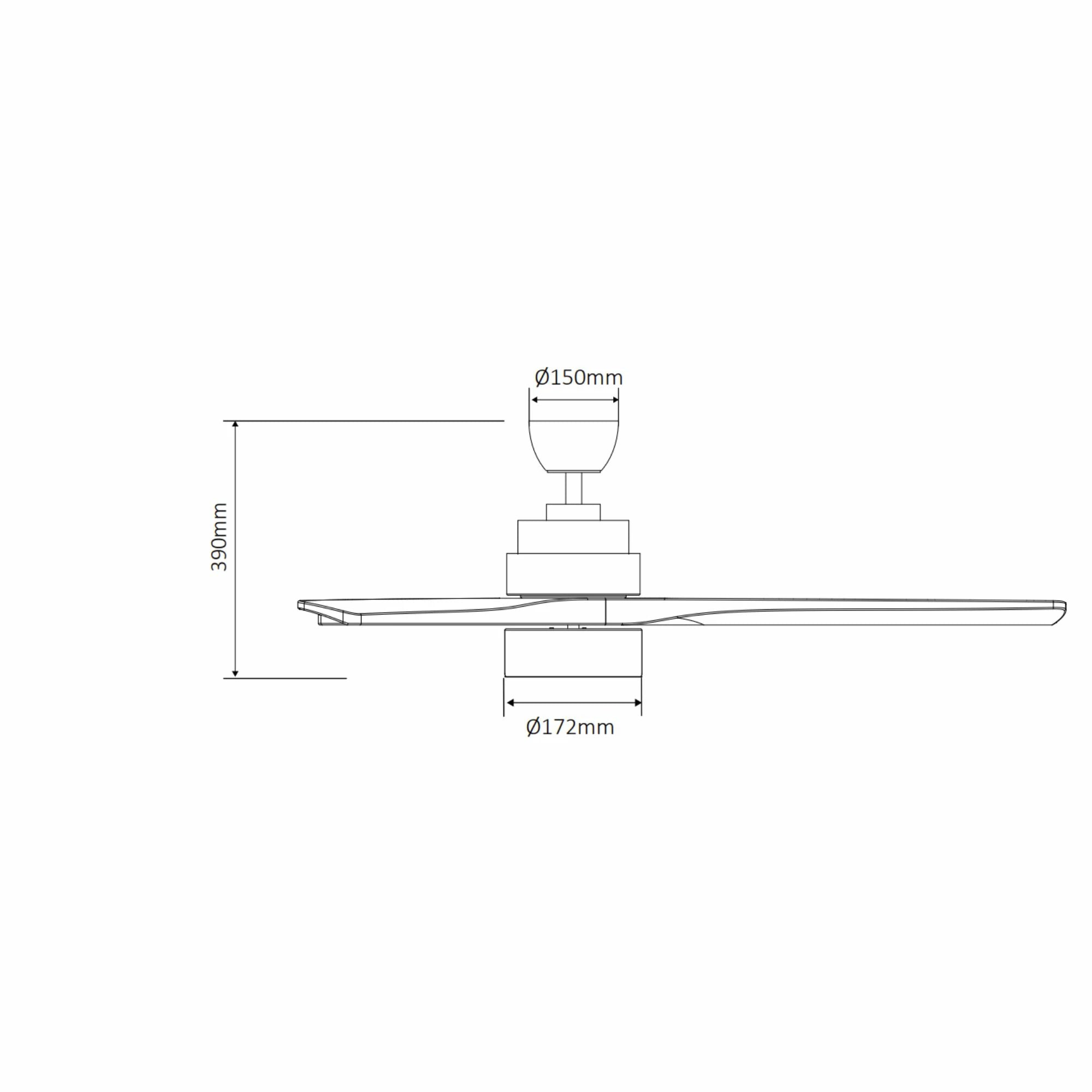 Ventilador de techo Costa motor DC ultrasilencioso de Ø132 cm con luz LED