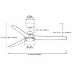 Ventilador de techo silencioso Taran de Ø132 cm con luz LED