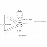 Ventilador de techo silencioso Taran de Ø132 cm con luz LED