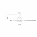 Ventilador de techo Brisa Ø132 cm con luz LED motor DC ultrasilencioso