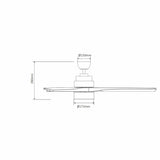 Ventilador de techo Brisa Ø132 cm con luz LED motor DC ultrasilencioso