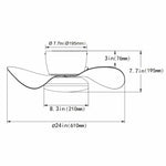 Ventilador de techo silencioso Almaga de Ø61 cm con luz LED