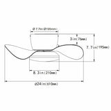 Ventilador de techo silencioso Almaga de Ø61 cm con luz LED