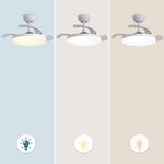 Ventilador de techo Raydon motor DC ultrasilencioso Ø106 cm con aspas retráctiles y luz LED