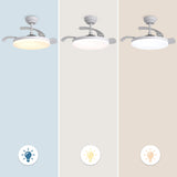 Ventilador de techo Raydon motor DC ultrasilencioso Ø106 cm con aspas retráctiles y luz LED
