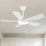 Ventilador de techo silencioso Ella en blanco de Ø106 cm con 5 aspas y luz LED