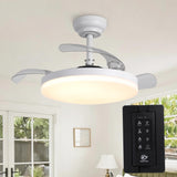 Ventilador de techo Raydon motor DC ultrasilencioso de Ø91 cm con aspas retráctiles y luz LED