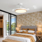 Ventilador de techo ultrasilencioso Luzia de Ø106 cm con 3 aspas retráctiles y luz LED