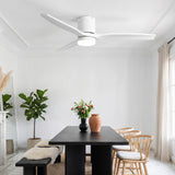 Ventilador de techo silencioso Solana de Ø132 cm con luz LED 
