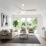 Ventilador de techo silencioso Kala de Ø132 cm con luz LED