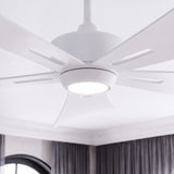 Ventilador de Techo Silencioso BLANCO Ø132 cm con Luz LED 