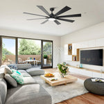 Ventilador de techo moderno Elbe Ø189 cm con luz y mando a distancia