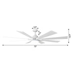 Ventilador de techo moderno Elbe Ø189 cm con luz y mando a distancia