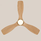 Ventilador de techo Livia de Soft Brass/madera clara Ø152 cm con luz LED y aspas de madera maciza 100% 